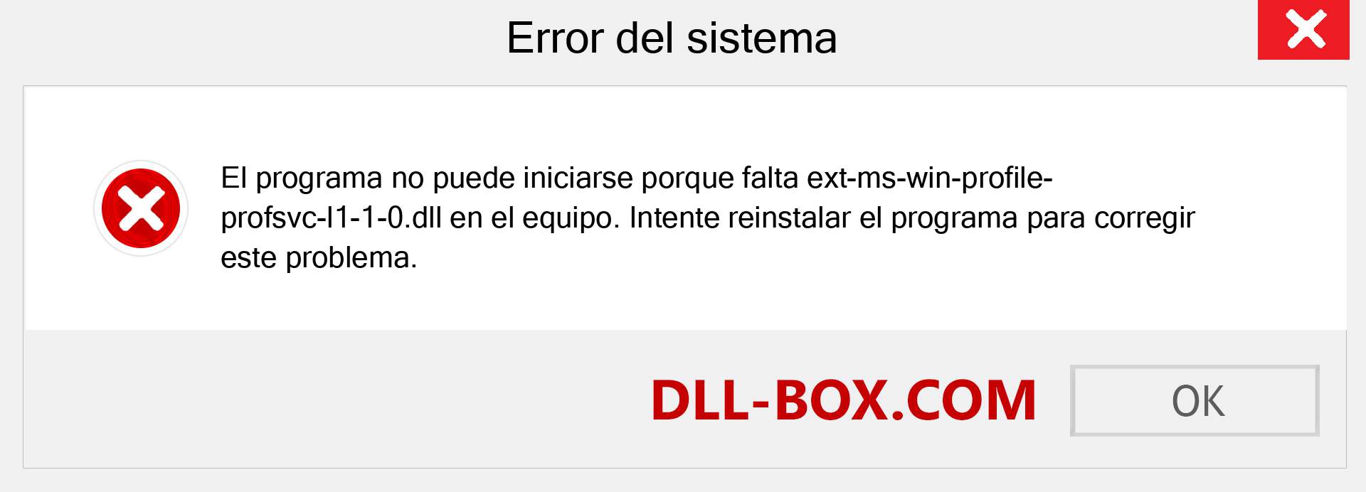 ¿Falta el archivo ext-ms-win-profile-profsvc-l1-1-0.dll ?. Descargar para Windows 7, 8, 10 - Corregir ext-ms-win-profile-profsvc-l1-1-0 dll Missing Error en Windows, fotos, imágenes